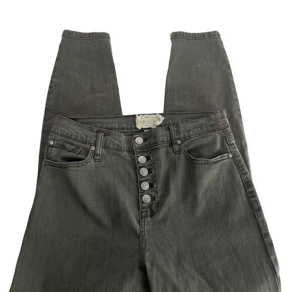 Altar'd State High Rise Skinny Jeans Womens Size 29/9 Exposed Button Fly Green - Picture 2 of 7